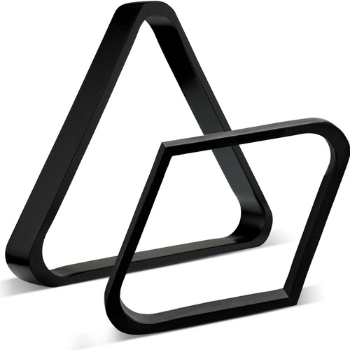 Skylety 2 Pieces Wooden Billiard Ball Rack Solid Wood 2-1/4 inches Billiard 8-Ball Triangle Rack and 9-Ball Billiard Rack for Billiard Pool Table (Black)