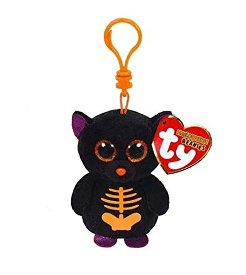 Ty Beanie Boo Boos 3 Inch Key Clip Halloweenie Babies Fangs The Bat - Retired Ty Beanie Boo Boos 3 Inch Key Clip Halloweenie Babies Fangs The Bat - Retired