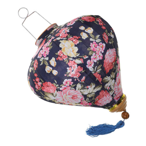 GANAZONO Lantern Ornaments Japanese Lantern Vietnamese Lamp Floral Paper Lantern Decorative Vietnam Lanterns Lamp Outdoor Lantern Festival Lantern Decor Asia Iron Wire Oval