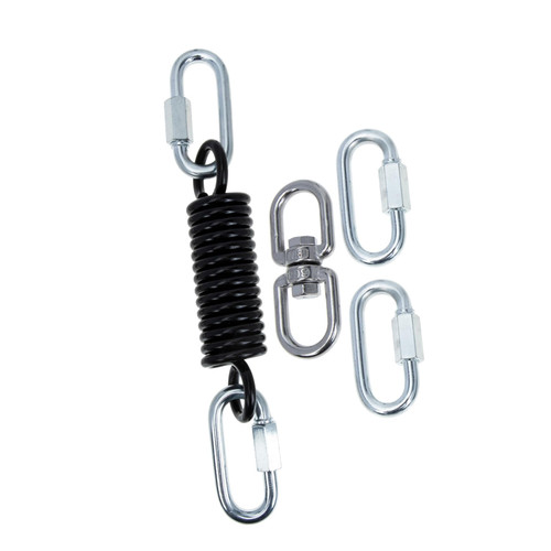 BUTIFULSIC 1 Set Swing Spring Set Children Hangers Swivel Hooks Heavy Duty Hammock Hooks for Ceiling Porch Spring Suspension Ceiling Hanger Hanging Chair Spring Lifts Rings Steel to Rotate