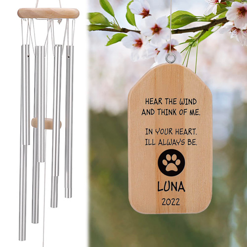 JATEBI Personalized Pet Wind Chimes,Custom Wind Chime for Memory, Remembrance Gift for Pet Lover,Personalized Wind Chimes for Dog Cat,Pet Loss Gift(Natural) JATEBI Personalized Pet Wind Chimes,Custom Wind Chime for Memory, Remembrance Gift for Pet Lover,Personalized Wind Chimes for Dog Cat,Pet Loss Gift(Natural)