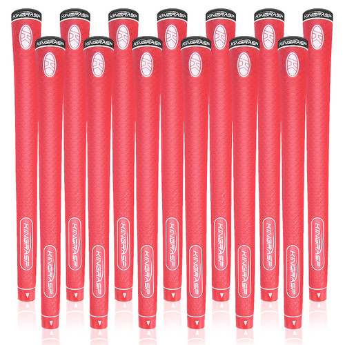 Lehui Golf Grips Standard/Midsize, Golf Grips Set of 13(Free 13 Tapes), Anti-Slip Rubber Golf Club Grips, 4Colors Optional (red, Midsize)
