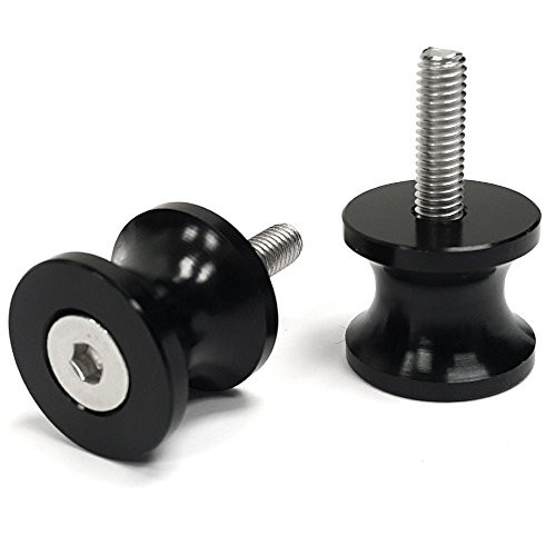 Krator SPL-002 Black Swingram Spool Slider (Low Profile 6mm (Fits Bikes) Yamaha YZFR1 R1 R6S 600 1000 FZ6 YZF)