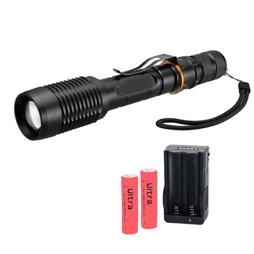 YGSell Tactical Police 5 Modes LED Flashlight T6 Aluminum Torch Zoomable