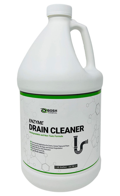 Bosh Chemical Enzyme Drain Cleaner | Attacks Grease, Fats, and Paper Buildup in Drains, Septic Tanks, Grease Traps, Pipes | Odor Control (1 Gallon) Bosh Chemical Enzyme Drain Cleaner | Attacks Grease, Fats, and Paper Buildup in Drains, Septic Tanks, Grease Traps, Pipes | Odor Control (1 Gallon)