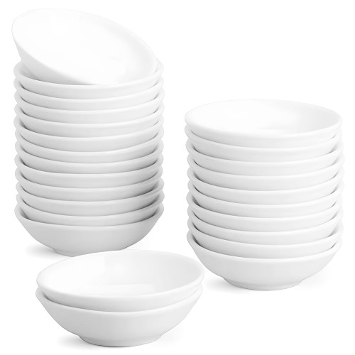 UIBFCWN 25 Pack Soy Sauce Dish 3inch Ceramic Dipping Bowls Bulk, 1.2 Oz White Dipping Sauce Bowls/Dishes, Small Dipping Sauce Cups for Sushi Ketchup Olive Oil Appetizer UIBFCWN 25 Pack Soy Sauce Dish 3inch Ceramic Dipping Bowls Bulk, 1.2 Oz White Dipping Sauce Bowls/Dishes, Small Dipping Sauce Cups for Sushi Ketchup Olive Oil Appetizer