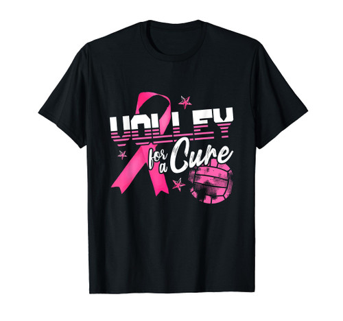 Volley For A Cure Volleyball Breast Cancer Awareness T-Shirt Volley For A Cure Volleyball Breast Cancer Awareness T-Shirt