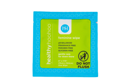healthy hoohoo Travel Size Feminine Wipes - Gentle, All Natural, Individually Wrapped (20 Pack)