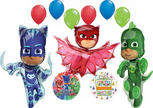 PJ MASKS Birthday Party Supplies Catboy, Owlette and Gekko Balloon decorations PJ MASKS Birthday Party Supplies Catboy, Owlette and Gekko Balloon decorations