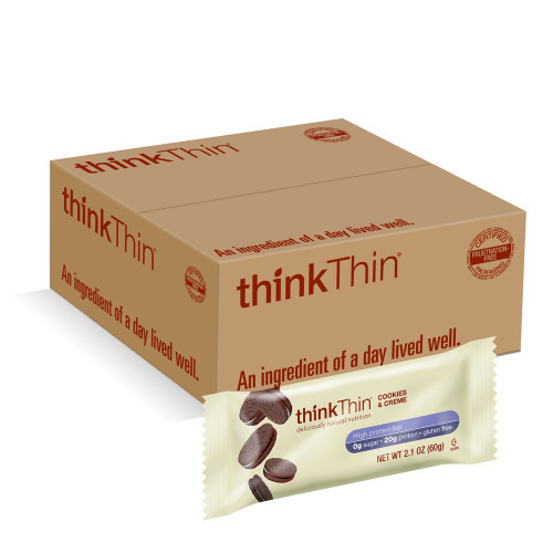 Thinkthin Cookies And Cream Bar, 2.1 Ounce (Pack Of 15)