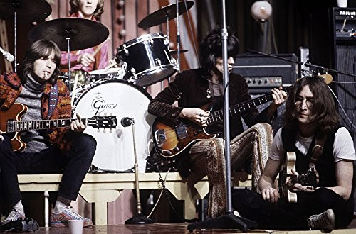John Lennon on stage with Eric Clapton Mitch Mitchell and Keith Richards Photo Print (10 x 8)