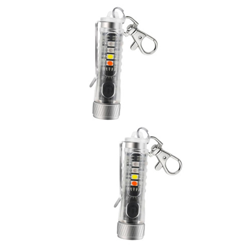 BESPORTBLE 2pcs Keychain Flashlight Mini Flashlight Key Rings Key Fob Portable Led Flashlight Keychain Led Spotlight Flashlights for Home Keychain Led Flashlight Tiny Light Torch Flash Light