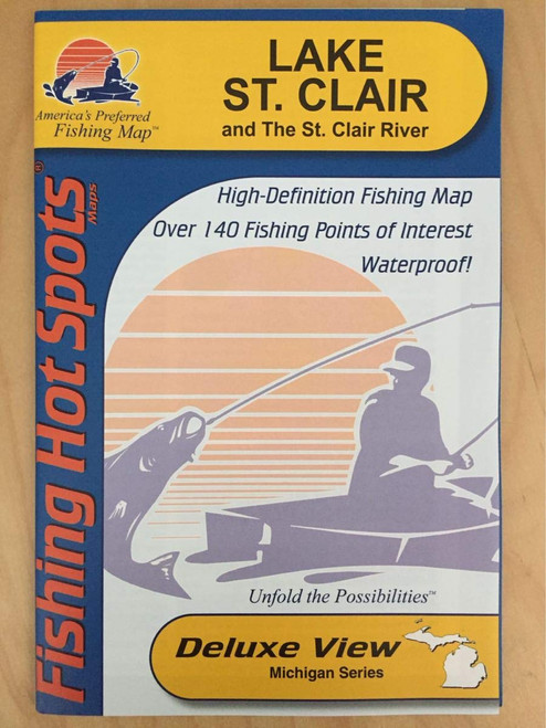 Clair and The St. Clair River (MI) Detailed Fishing Map (L130) Y