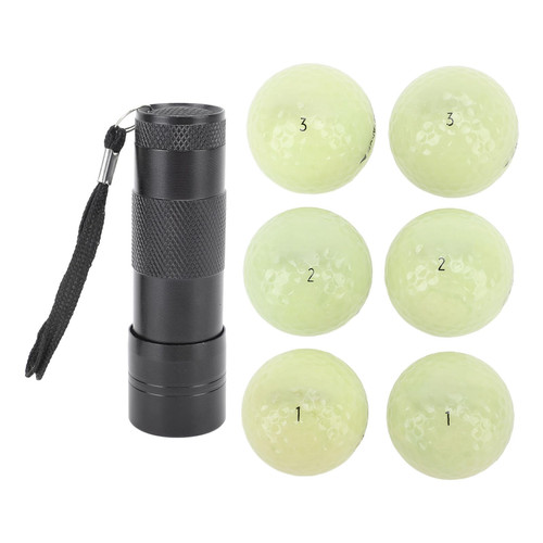 6pcs Glow Golf Balls for Night Sports Fluorescent Glowing Golf Ball Long Lasting Bright Luminous Balls for Men Women