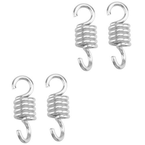 4 Pcs Spring Hook Hammock Hooks Garden Swing Springs Hammock Springs Swing Springs Patio Swing Parts Rope Hammock Chair Chairs Heavy Duty Porch Swing Springs Accessories Ceiling