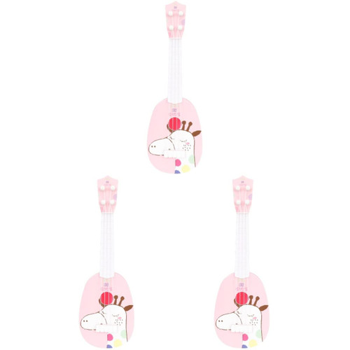 Milisten 3pcs Children toy guitar Ukulele Plaything kids guitar toys Plastic Instrument Children Plaything kids ukulele toy cartoon guitar toy ukulele for kids preschool abs hawaii mini