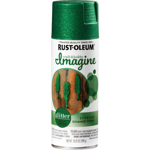 Rust-Oleum Imagine Craft & Hobby Glitter Spray Paint Glitter Kelly Green, 10.25 oz.