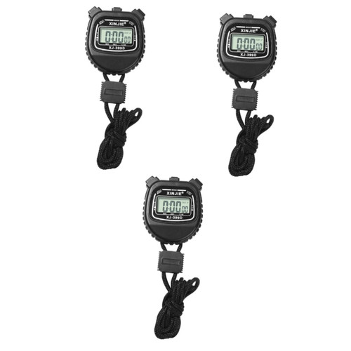 Sosoport 3 Pcs Multi-Function Stopwatch Countdown Digital Timer Fitness Accuracy Timer Resistant Stop Watch Sports Stopwatch Timer Sports Countdown Timer Abs Child Clock