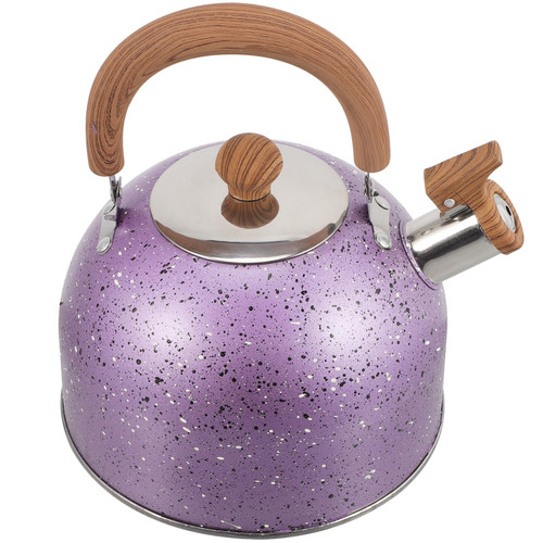 ABOOFAN Tea Kettle, 2L Whistling Tea Kettle, Teakettle for Stovetop Whistling, Tea kettles Stovetop, Stainless Steel Tea Pot with Wood Pattern Folding Handle