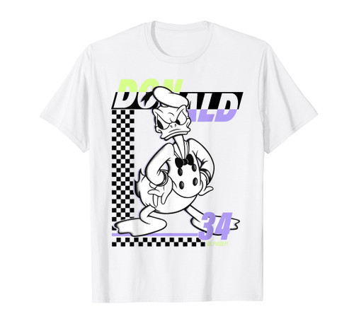 Disney Mickey And Friends Donald Duck 34 Checkerboard T-Shirt