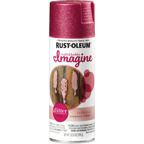 Rust-Oleum Imagine Craft & Hobby Glitter Spray Paint Glitter Pink, 10.25 oz.