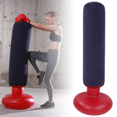 KENANLAN 1.6m / 63in Inflatable Flocking Boxing Column Adult Children De - Stress Thicken Freestanding Sandbag
