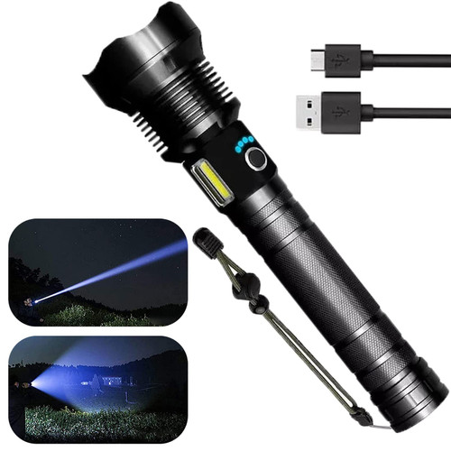 TTEDMO Camelliator Flashlight,Mattibom Flashlight,LED Rechargeable Tactical Laser Flashlight 90000 High Lumens,xhp90 Tactical Flashlight (50000 Lumens)