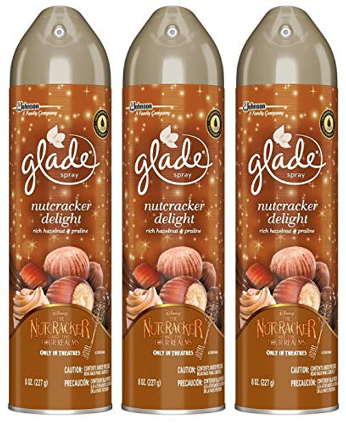Glade Air Freshener Spray - Nutcracker Delight - Net Wt. 8 OZ (227 g) Per Can - Pack of 3 Cans Glade Air Freshener Spray - Nutcracker Delight - Net Wt. 8 OZ (227 g) Per Can - Pack of 3 Cans