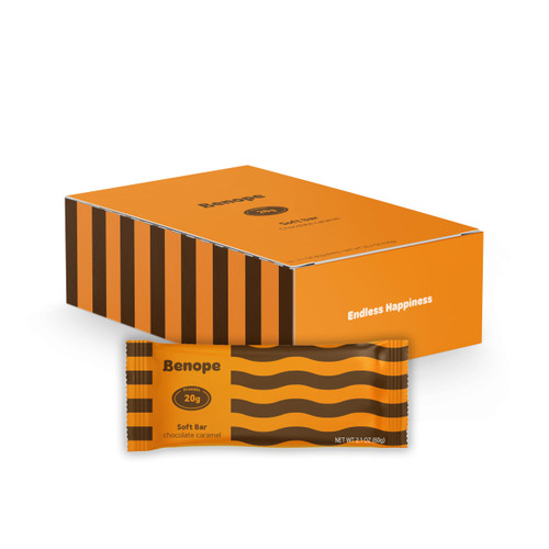 Benope Softbar chocolate caramel protein bar 60g x 12ea, high protein, low sugar, low carb, gluten free, energy bar, nutritious snack, high protein snacks Benope Softbar chocolate caramel protein bar 60g x 12ea, high protein, low sugar, low carb, gluten free, energy bar, nutritious snack, high protein snacks