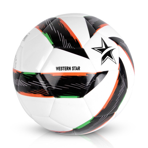Western Star Soccer Ball Size 4 & Size 5?Official Match Weight and Size?Performance Match and Training Soccer Ball?Thermo Bonded Technology?Reinforced Seams, Increased Durability - Professional Series