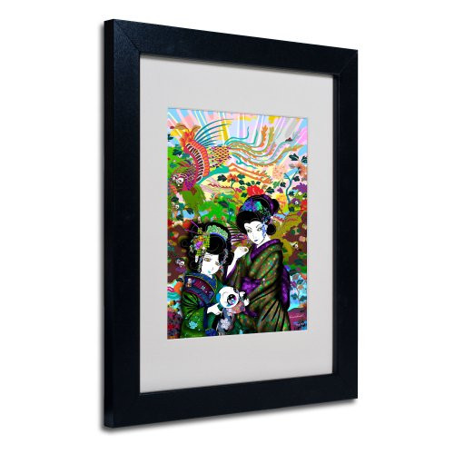 Pulgha & 2 Geishas by Miguel Paredes, Black Frame 11x14-Inch