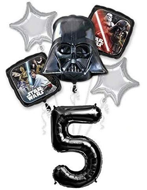 5th Birthday Darth Vader Star Wars Balloons Party Event Decorations 5th Birthday Darth Vader Star Wars Balloons Party Event Decorations