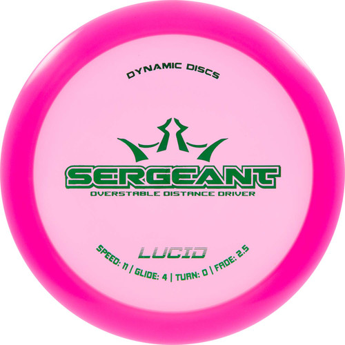 Dynamic Discs Lucid Sergeant Disc Golf Driver | Frisbee Golf Distance Driver | Overstable Golf Disc | Stamp Colors Will Vary (Pink) Dynamic Discs Lucid Sergeant Disc Golf Driver | Frisbee Golf Distance Driver | Overstable Golf Disc | Stamp Colors Will Vary (Pink)