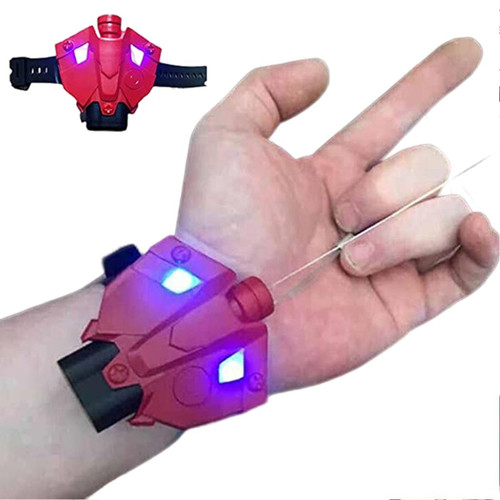 Spider Web Shooters Bracers-DIY Cosplay Superhero Launcher with Magnetic Sensor Light,Wrist Transmitter-Can Grab Small Objects Gifts for Men Women Adults Kids (Red+White) Spider Web Shooters Bracers-DIY Cosplay Superhero Launcher with Magnetic Sensor Light,Wrist Transmitter-Can Grab Small Objects Gifts for Men Women Adults Kids (Red+White)