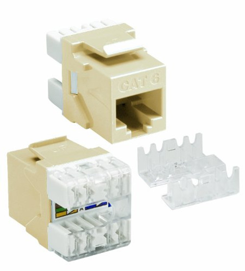 Allen Tel AT66-09 Category 6 High Density Jack Module, Ivory, 1 Port, T568-A/B Wiring, 110 Termination, 8 Position, 8 Conductor