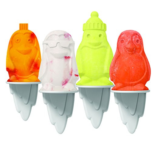 Tovolo Penguin Ice Pop Molds, Flexible Silicone, Dishwasher Safe, Set of 4 Popsicle Makers with Sticks Tovolo Penguin Ice Pop Molds, Flexible Silicone, Dishwasher Safe, Set of 4 Popsicle Makers with Sticks