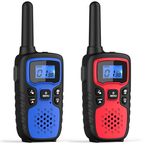 Wishouse Walkie Talkies for Adults-2 Way Radio Long Range,Hiking Accessories Camping Gear Gift for Kids with Flashlight,SOS Siren,NOAA Weather Alert,VOX,22 Channel,Easy to Use(No Battery No Charger)