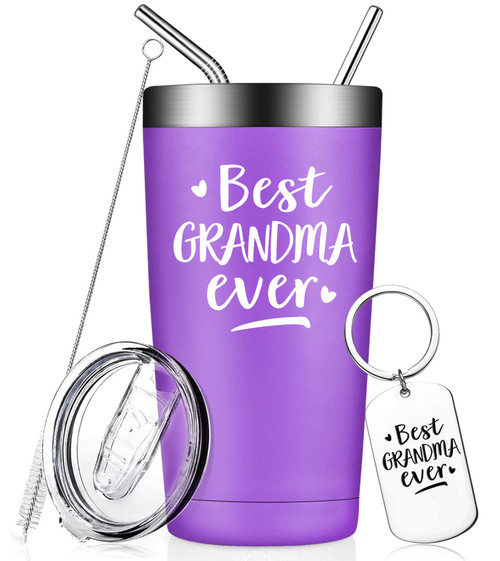 Fufendio Gifts for Grandma - Grandma Christmas Gifts - Great Grandma Gifts - Best Grandma Ever Gifts - Birthday Mothers Day Gifts for Grandma - Grandma Mug Tumbler 20oz