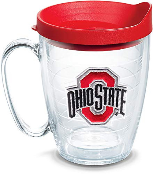 Tervis 1056782 Ohio State Buckeyes Logo Tumbler with Emblem and Red Lid 16oz Mug, Clear Tervis 1056782 Ohio State Buckeyes Logo Tumbler with Emblem and Red Lid 16oz Mug, Clear