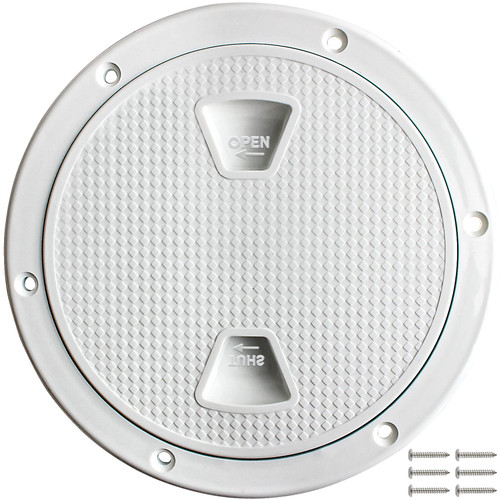 8" Circular Non Slip Inspection Hatch - Boat Hatch Deck Plate with Detachable Cover for RV Marine Boat Kayaks Yacht - Boat Round Non Slip Inspection Hatch with Screws, White Deck Plates for Boats