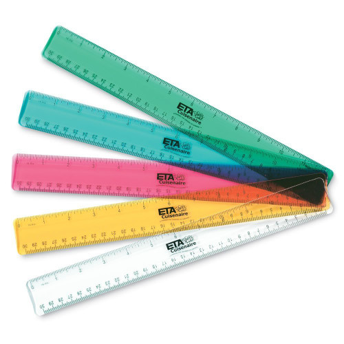 ETA hand2mind Shatter-Resistant Plastic Transparent 12-inch Rulers (Pack of 10)