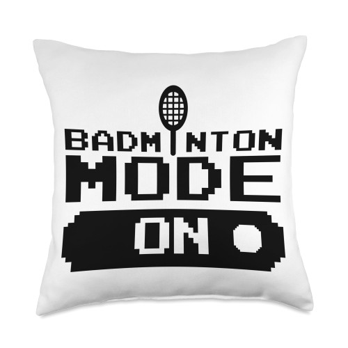 Badminton Mode On Team Shuttlecock Player Coach Throw Pillow
