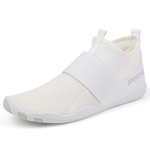 UMANPOO Women Water Shoes Men Barefoot Slip on Sneaker Swim Aqua Beach Running Walking Hiking Cycling Non Slip High Top (White D, Numeric_7)