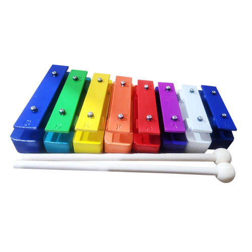Colaxi Xylophone 8 Note Glockenspiel for Children Colorful Learning Gifts Music Teaching with Mallets Tuned Instrument for Preschool