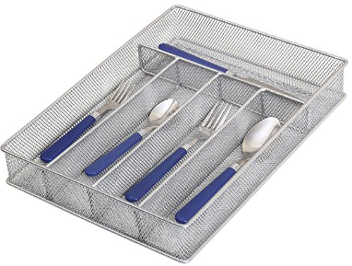 YBM Home In-Drawer Silverware Organizer with Dividers, Kitchen Drawer Organizer with 5 Compartments for Utensils, Cutlery and Office Supplies Storage