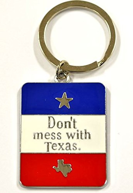 Texas Lone Star,"Don't Mess with Texas" & Texas Map with Texas Flag Key Ring- Texas Souvenirs Texas Lone Star,"Don't Mess with Texas" & Texas Map with Texas Flag Key Ring- Texas Souvenirs