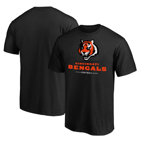 NFL Kids Youth 8-20 Officially Licensed Team Spirit Game Day Performance T-Shirt (10-12, Cincinnati Bengals - Black)