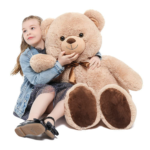 Tezituor Giant Teddy Bear Stuffed Animal, Big Stuffed Teddy Bear 41 inch for Girlfriend Wife Kids, Large Teddy Bear Plush Gift for Christmas Valentine's Day Birthday Baby Shower,Tan Tezituor Giant Teddy Bear Stuffed Animal, Big Stuffed Teddy Bear 41 inch for Girlfriend Wife Kids, Large Teddy Bear Plush Gift for Christmas Valentine's Day Birthday Baby Shower,Tan