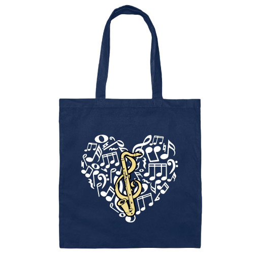 Bass Clarinet Player Gift Ideas for Music Lovers and Wind Instrument Clarinetist Navy Black Multicolor Canvas Tote Bag
