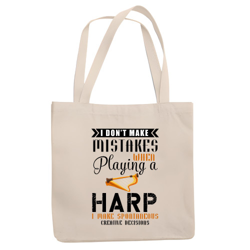 Harp Players Music Lovers Humor Sarcasm Gift Idea Natural White Multicolor Canvas Tote Bag Harp Players Music Lovers Humor Sarcasm Gift Idea Natural White Multicolor Canvas Tote Bag